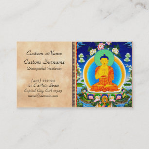 Cool oriental tibetan thangka Prabhutaratna Buddha Business Card