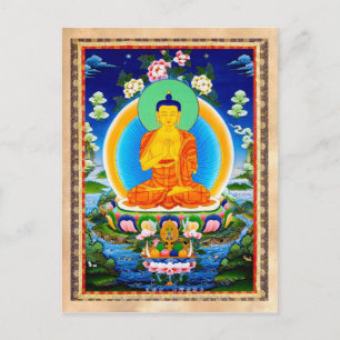 Cool oriental tibetan thangka Prabhutaratna Buddha Postcard