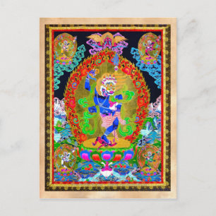 Cool oriental tibetan thangka Simhavaktra Dakini Postcard