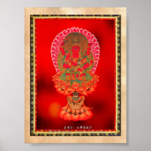 Cool oriental tibetan thangka tattoo art  Ragaraja Poster