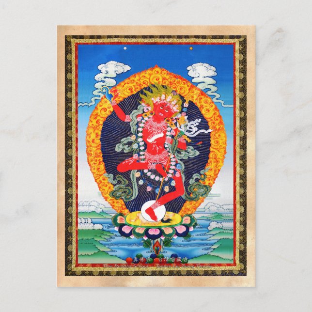 Cool oriental tibetan thangka tattoo Vajravarahi Postcard (Front)