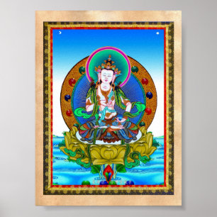 Cool oriental tibetan thangka Vajrasattva tattoo Poster