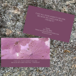 Cool Original Nature Photo Bible Verse Pastor Business Card