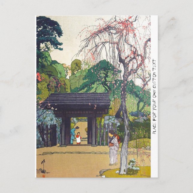 Cool orintal japanese Yoshida Temple Shrine Gate Postcard (Front)