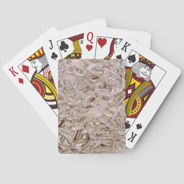 Cool OSB Construction Plywood Texture Print Playing Cards (Back)