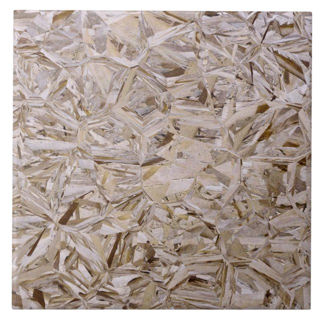 Cool OSB Construction Plywood Texture Print Tile (Front)