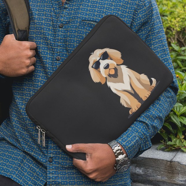Cool Otterhound with Sunnies Laptop Sleeve (Creator Uploaded)