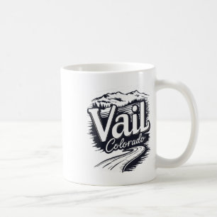 Cool Outdoor Skiing Vintage Souvenir Visit Vail Co Coffee Mug