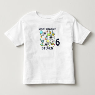 Cool Outer Space Astronauts & Rockets Birthday Toddler T-Shirt