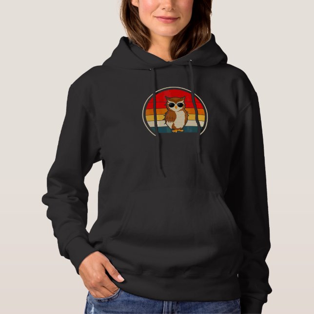 Cool Owl Retro Hoodie (Front)