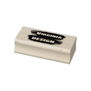 Cool Paint Brush Stroke Stylish Personalised Name  Rubber Stamp
