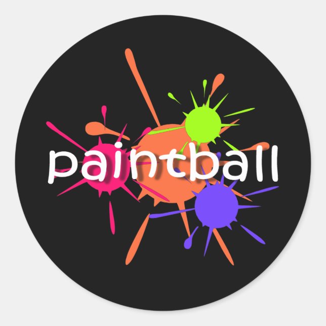 Cool paintball classic round sticker (Front)