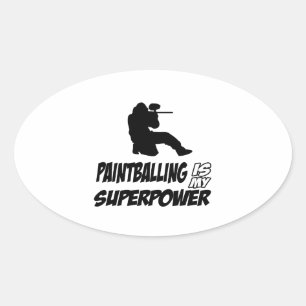 Cool Paintball designs Oval Sticker