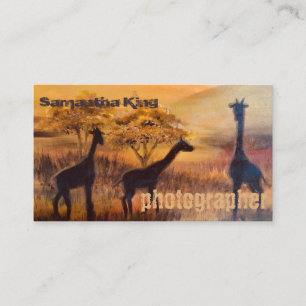 Cool Painted Africa Pic Sunset Photography Artist Business Card