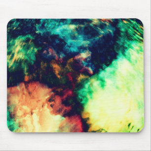Cool Painted Dark Abstract Smoke Pattern Mouse Mat