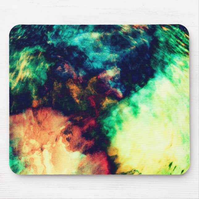 Cool Painted Dark Abstract Smoke Pattern Mouse Mat (Front)