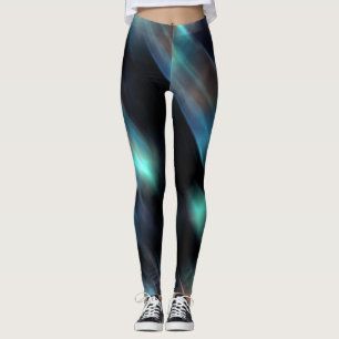 Cool Painted Glitter Watercolor Brush Strokes Leggings