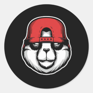 Cool Panda Classic Round Sticker