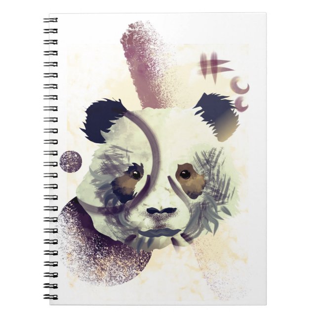 Cool Panda Illustration Art Notebook (Front)