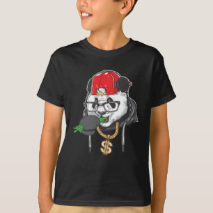 Cool Panda In Sunglasses Eating Bamboo T-Shirt