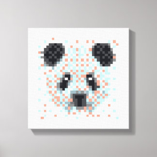 Cool Panda Pixel Art Canvas Print