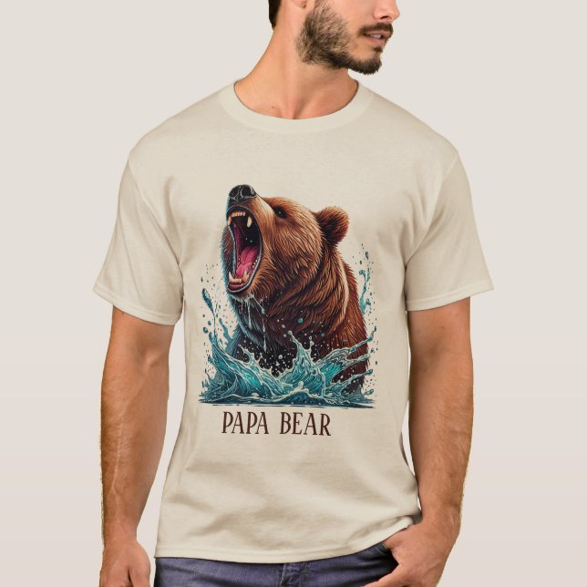 Cool Papa bear customisable T-Shirt (Front)