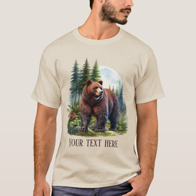 Cool Papa bear customisable  T-Shirt (Front)