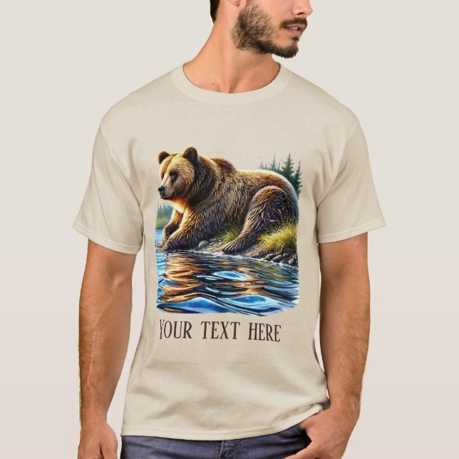 Cool Papa bear customisable  T-Shirt (Front)