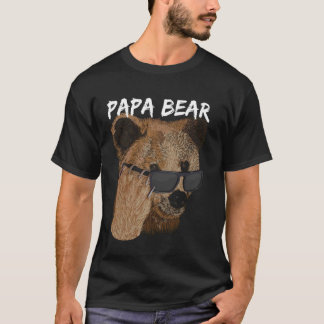 Cool Papa Bear Sunglasses Father's Day T-Shirt