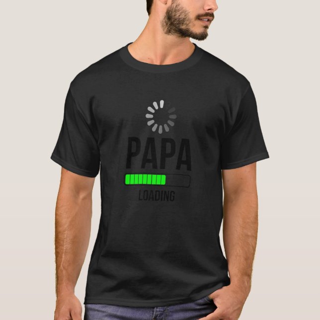 Cool Papa Loading  Illustration  Graphic Designs T-Shirt (Front)