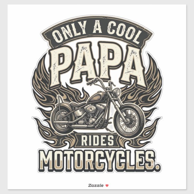 Cool Papa Motorcycle Vintage Biker (Sheet)
