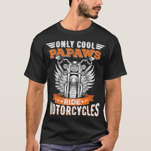 Cool Papaws Ride Motorcycles Bike Cycling for Spor T-Shirt (Front)