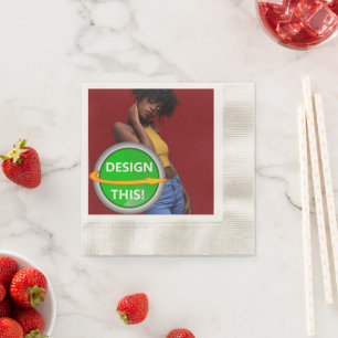 COOL! Paper Coined Cocktail Napkins - 50 pack Ecru