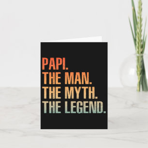 Cool Papi For Men Dad Grandpa Man Myth Legend Fath Card