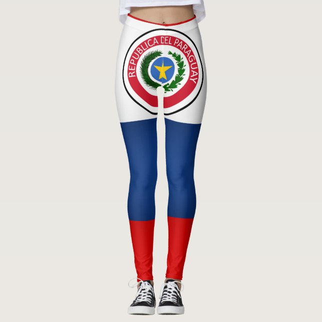 Cool Paraguay Flag Fashion Leggings (Front)