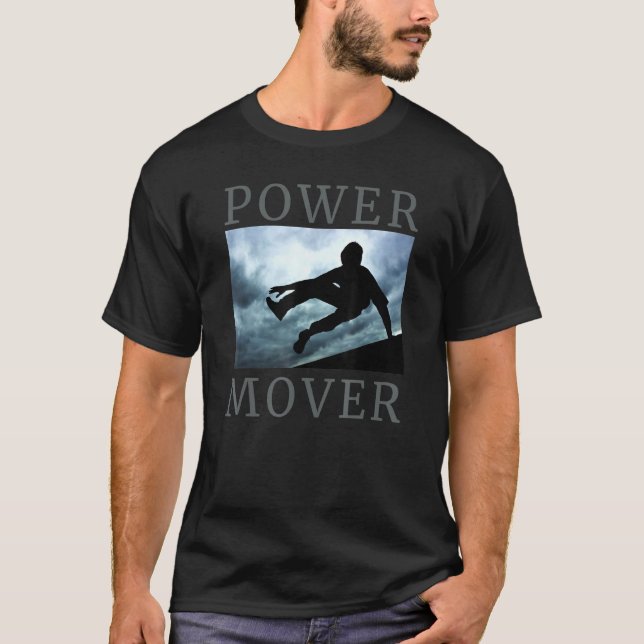 Cool Parkour Power Mover Men Women Teens Tee Cloth (Front)