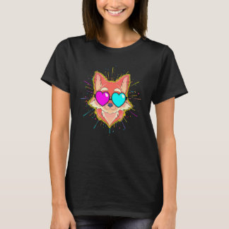 Cool Party Animal  Sunglasses Forest Animal Fox T-Shirt