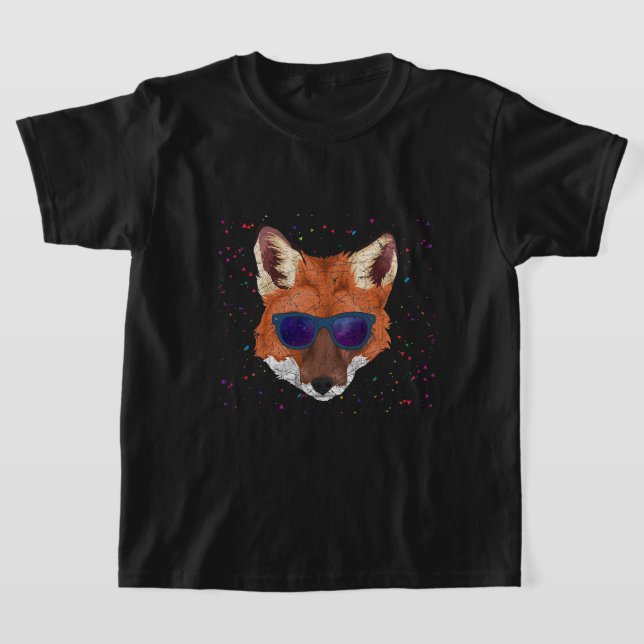 Cool Party Animal Sunglasses Funny Forest Animal F T-Shirt (Laydown)
