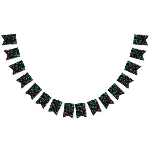 Cool Party Paint Splashes Bunting Banner