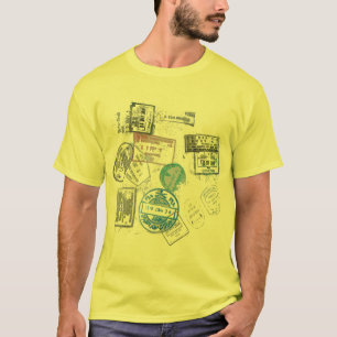 cool passport country entry visa travel design T-Shirt