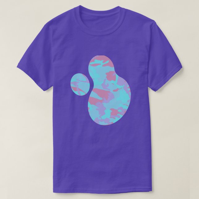 Cool Pastel Camo Pattern Paint Splat v2 T-Shirt (Design Front)