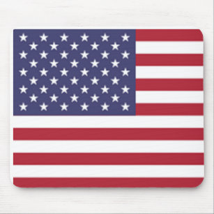 Cool Patriotic American Custom US Flag Design Mouse Mat