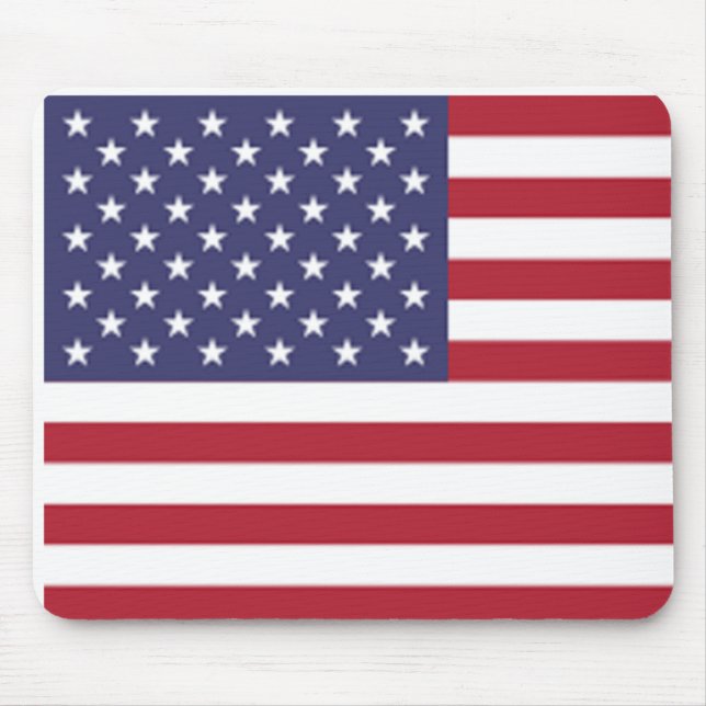 Cool Patriotic American Custom US Flag Design Mouse Mat (Front)