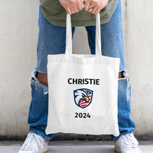 Cool Patriotic Chris Christie 2024 Election Eagle Tote Bag