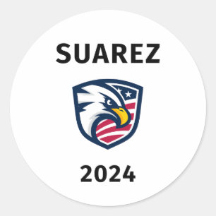 Cool Patriotic Francis Suarez 2024 Election Eagle Classic Round Sticker