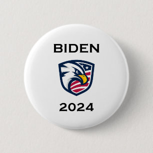 Cool Patriotic Joe Biden 2024 Election Eagle 6 Cm Round Badge