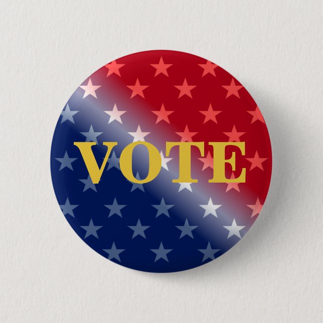 Cool Patriotic VOTE Voter Voting Pin Button (Front)