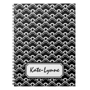 Cool Pattern Black and White Personalised Notebook