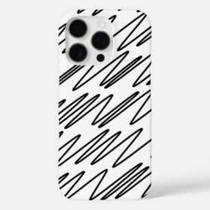 Cool Pattern Design in Black and White iPhone 16 Pro Case