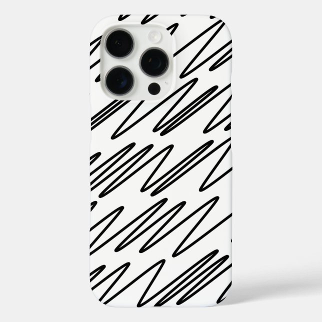 Cool Pattern Design in Black and White Case-Mate iPhone Case (Back)